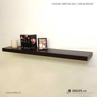 Kệ treo tường 80cm x sâu 13cm trang trí nhà cửa gỗ ( đen,nâu,vàng,trắng)