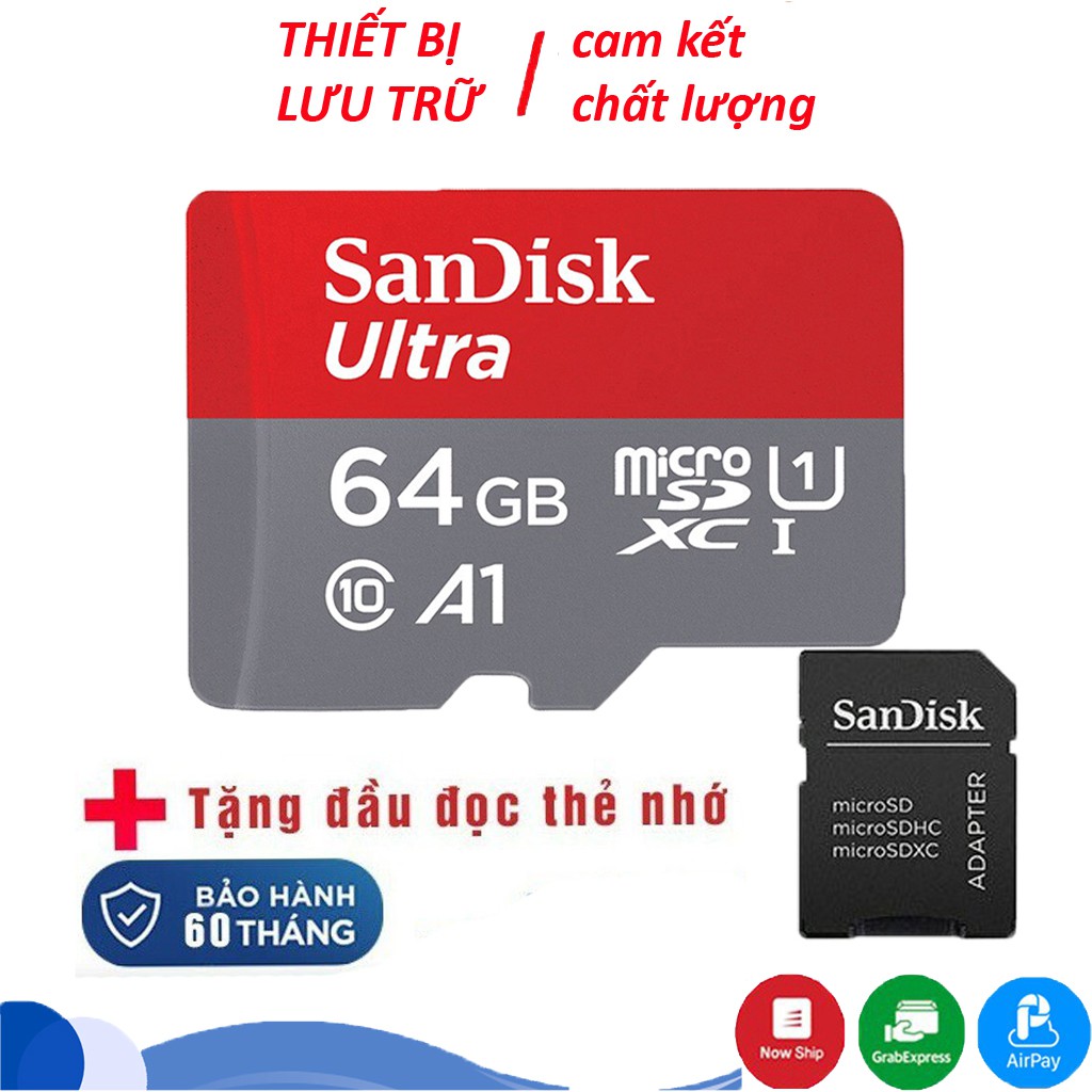 Thẻ nhớ Sandisk 64GB Class 10 667x100MB/s chuyên cho Camera IP, máy ảnh - Thẻ nhớ 64GB cho điện thoại | BH 5 Năm 1 đổi 1