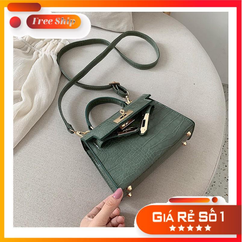 FULL BOX-Túi Xách Nữ Đeo Chéo Đeo Vai ful hộp Dáng Công Sở Thời Trang Phối Vân Da Rắn Cao Cấp Siêu Đẹp BAMO.VN