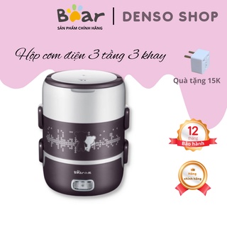 Hộp cơm cắm điện Bear DFH-S2358, 2.0 lít,inox 304, nấu chín cơm, hâm nóng, giữ nhiệt, hộp cơm văn phòng, cặp lồng điện