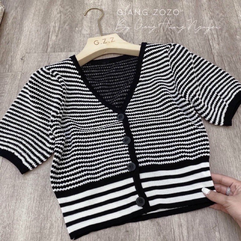 ÁO LEN KẺ TAY BỒNG SIU XINHHHHH ❌KÈM ẢNH THẬT❌