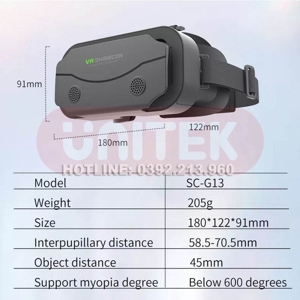 Kính Thực Tế Ảo 3D VR Dành Cho Điện Thoại Thông Minh 4.7-7.2 Inch - Kính Thực Tế Ảo Shinecon G13