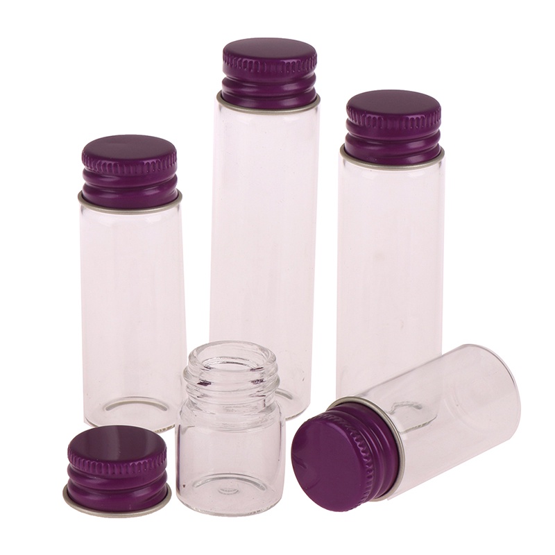 Set 10 lọ thủy tinh nhỏ 5/ 7/ 10/ 14/ 18/ 20/ 26ml bằng nhôm