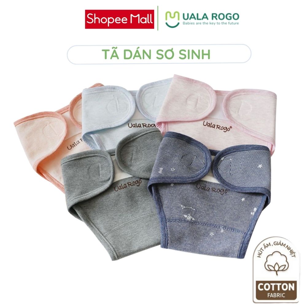 Tã dán vải sơ sinh Ualarogo cotton thấm hút dễ thay bỉm 8501 2452