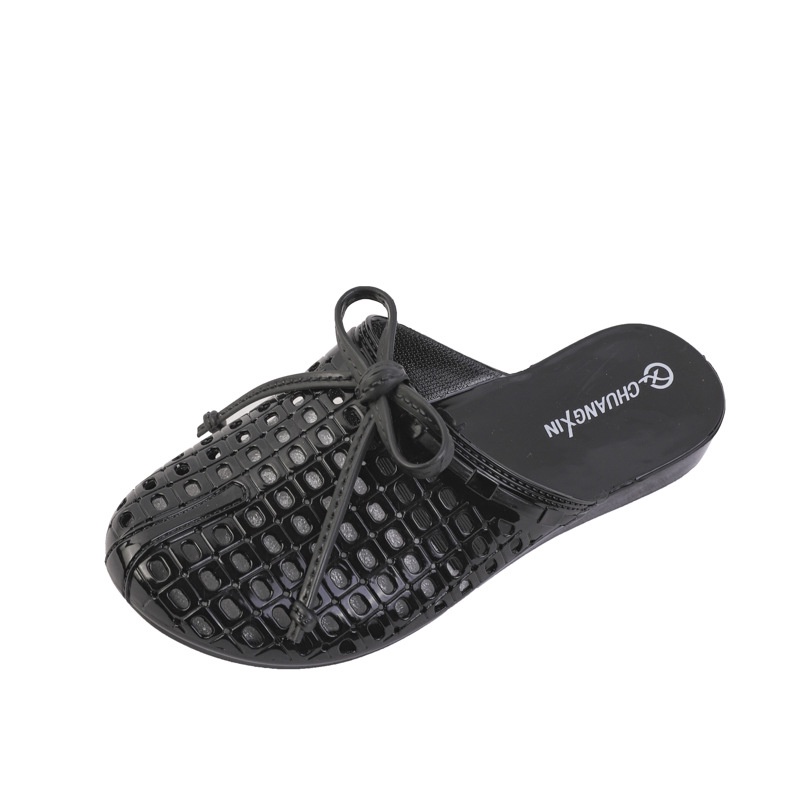 IELGY Dép bít mũi đế bằng kiểu lưới thoáng khí thời trang cho nữ