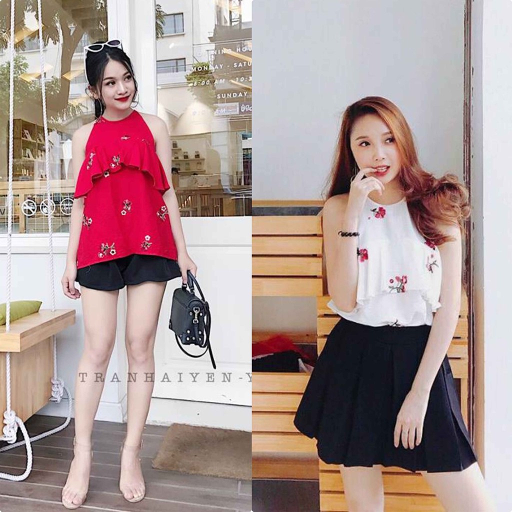 ÁO YẾM HOA SIÊU XINH HÀNG QC L1