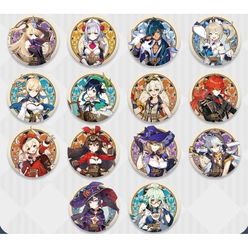 (LT) Huy hiệu cài áo IN HÌNH Genshin Impact game chibi game m01