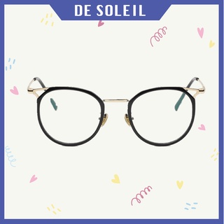 Mắt Kính giả cận DE SOLEIL gọng nhựa kim loại dáng cựa đẹp Cho Nữ