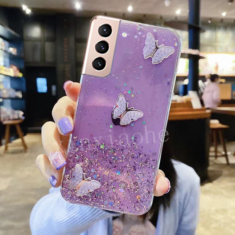 Ốp Điện Thoại Mềm Trong Suốt Hình Bướm Cho Samsung Galaxy S22 Ultra S22+ Samsung S22 Plus S22Ultra A05