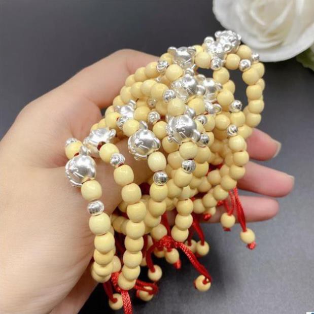 vòng dâu tằm cho bé yêu , mix con giáp bạc