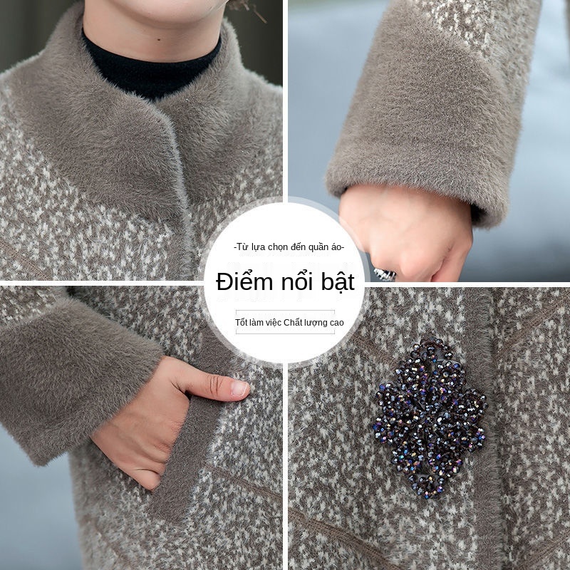 Mẹ mặc áo thu đông cho người đàn ông trung niên 40-50 tuổi giả lông chồn | BigBuy360 - bigbuy360.vn