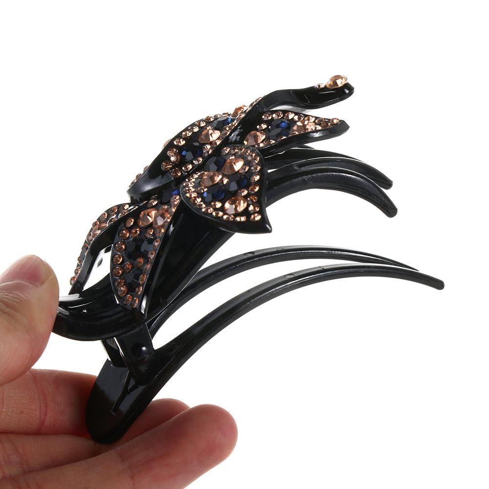 Kẹp Tóc Hình Hoa Thanh Lịch Cho Nữ|Kẹp Tóc Đính Đá Lấp Lánh Thời Trang