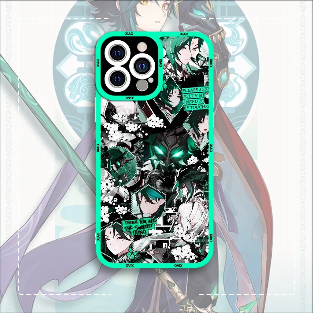 Ốp lưng iphone cạnh vuông JM CASE Genshin Impact nhân vật game Xiao 6/6pl/6s/6spl/7/7pl/8/8pl/x/xs/11/12/13/pro/max