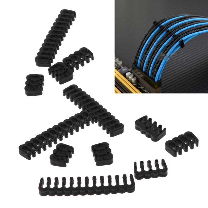 Set 12 kẹp giữ dây cáp gọn gàng ổn định thích hợp cho 2.5-3.0 mm 6/8/24 Pin
