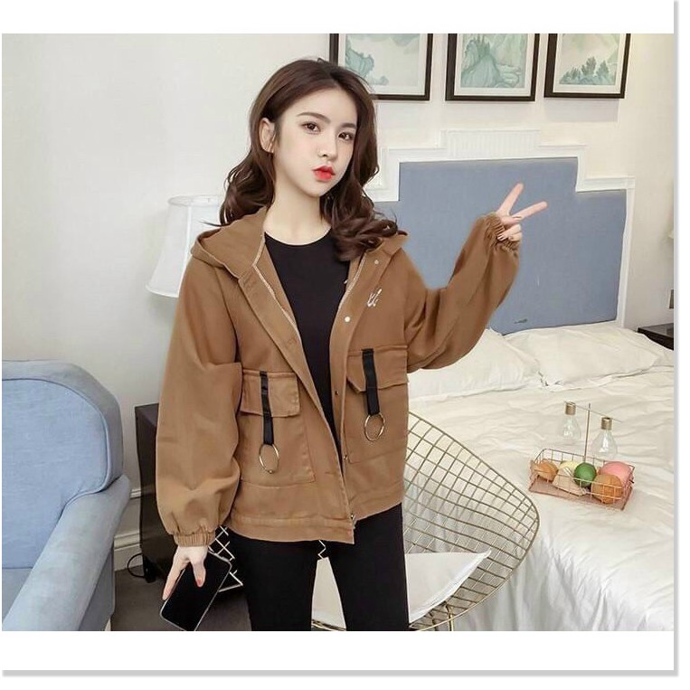 Áo khoác kaki nữ xịn xò siêu duyên dáng cho các bạn trẻ KHANH AN FASHION