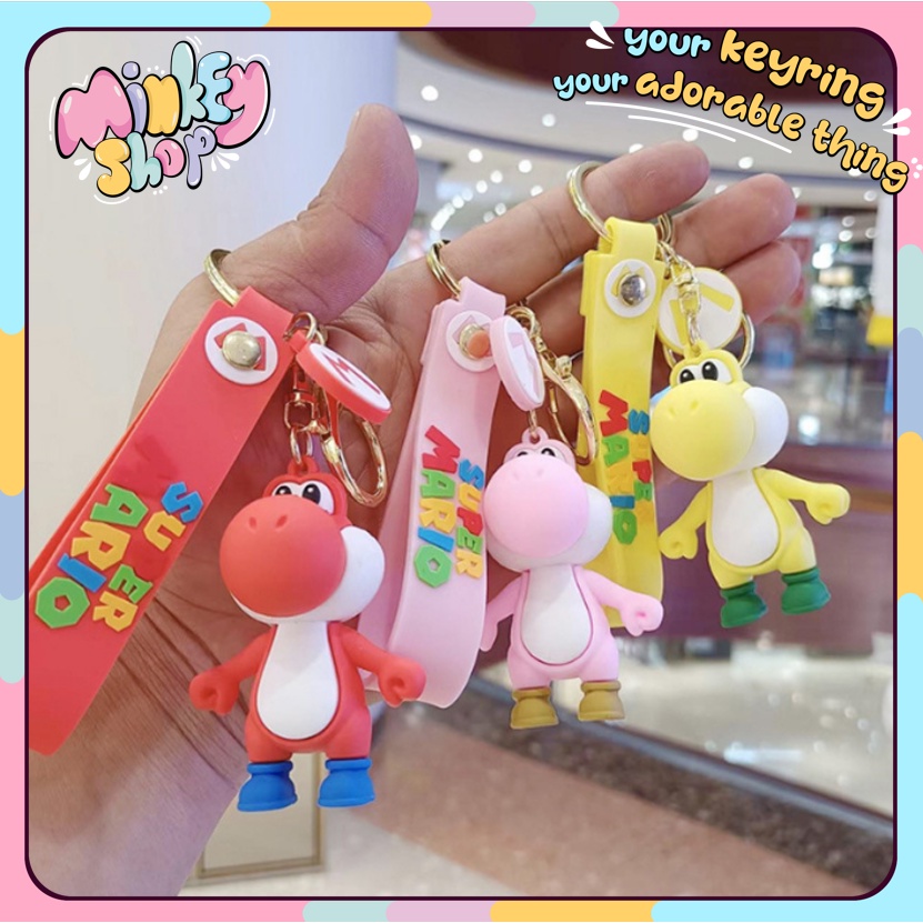 Móc Khóa Cao Cấp Hình Mario Cute phụ kiện Túi Xách dễ thương -Minkey