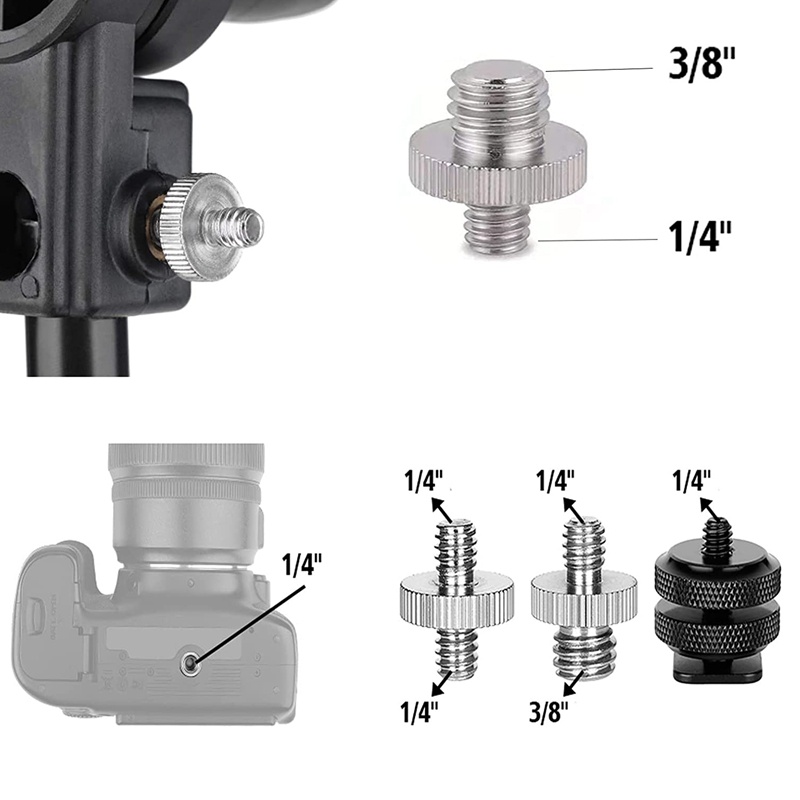 Bộ 27 Ốc Vít 1 / 4 Inch Và 3 / 8 Inch Chuyển Đổi Cho Camera / Tripod / Monopod