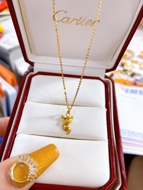 Dây chuyền + mặt hồ ly vàng 10kara