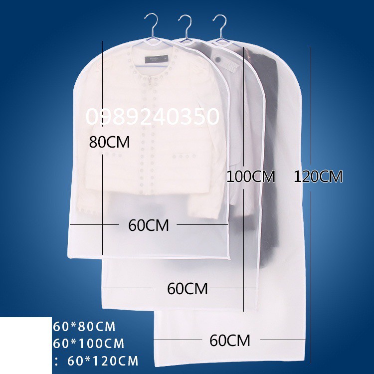 Túi treo bảo vệ quần áo nilong mẫu trong suốt chống ẩm mốc