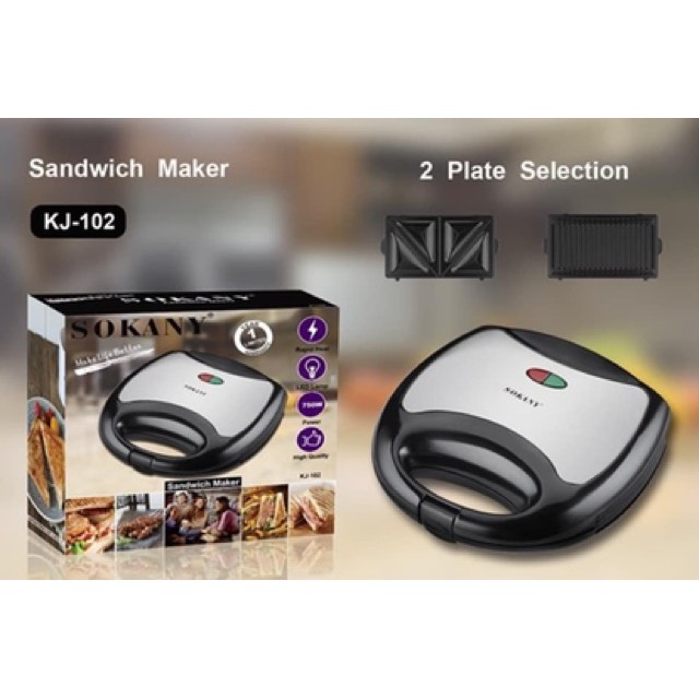Máy Nướng Bánh Mỳ Sandwich NIKAI Nhanh Gọn Tiện Lợi chính hãng