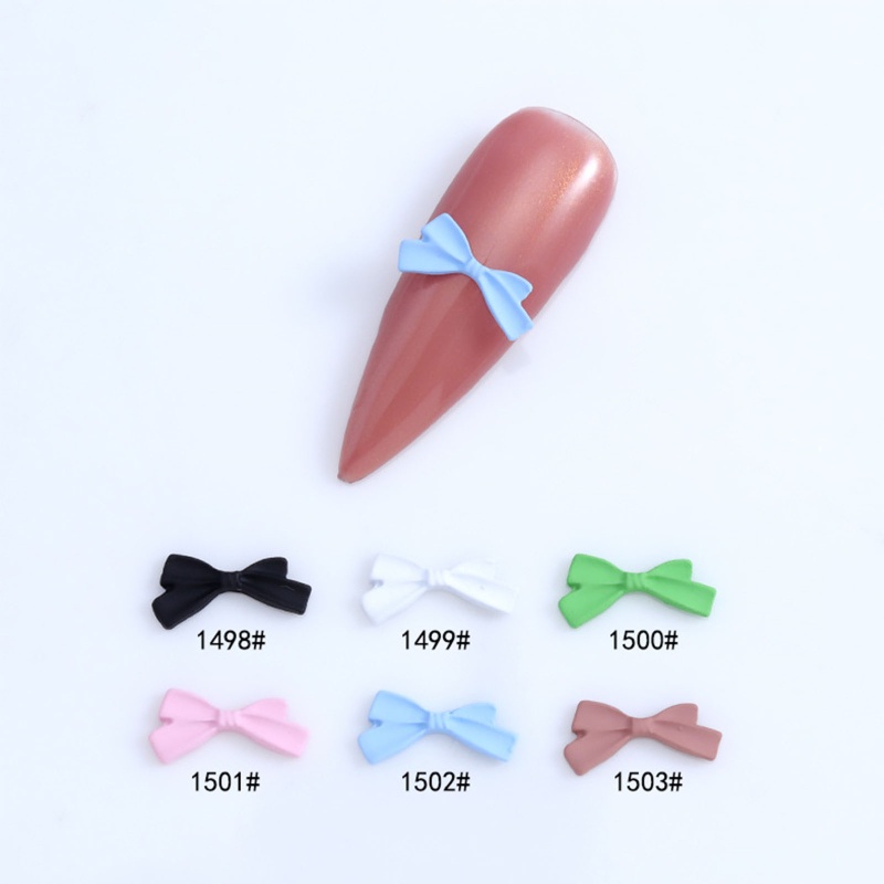 Miếng Dán Trang Trí Móng Tay Hình Nơ 3d Nhiều Màu Sắc