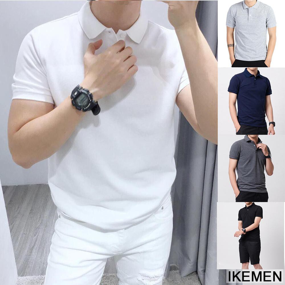 Áo Phông Nam Cổ Bẻ Ngắn Tay Cao Cấp Ikemen