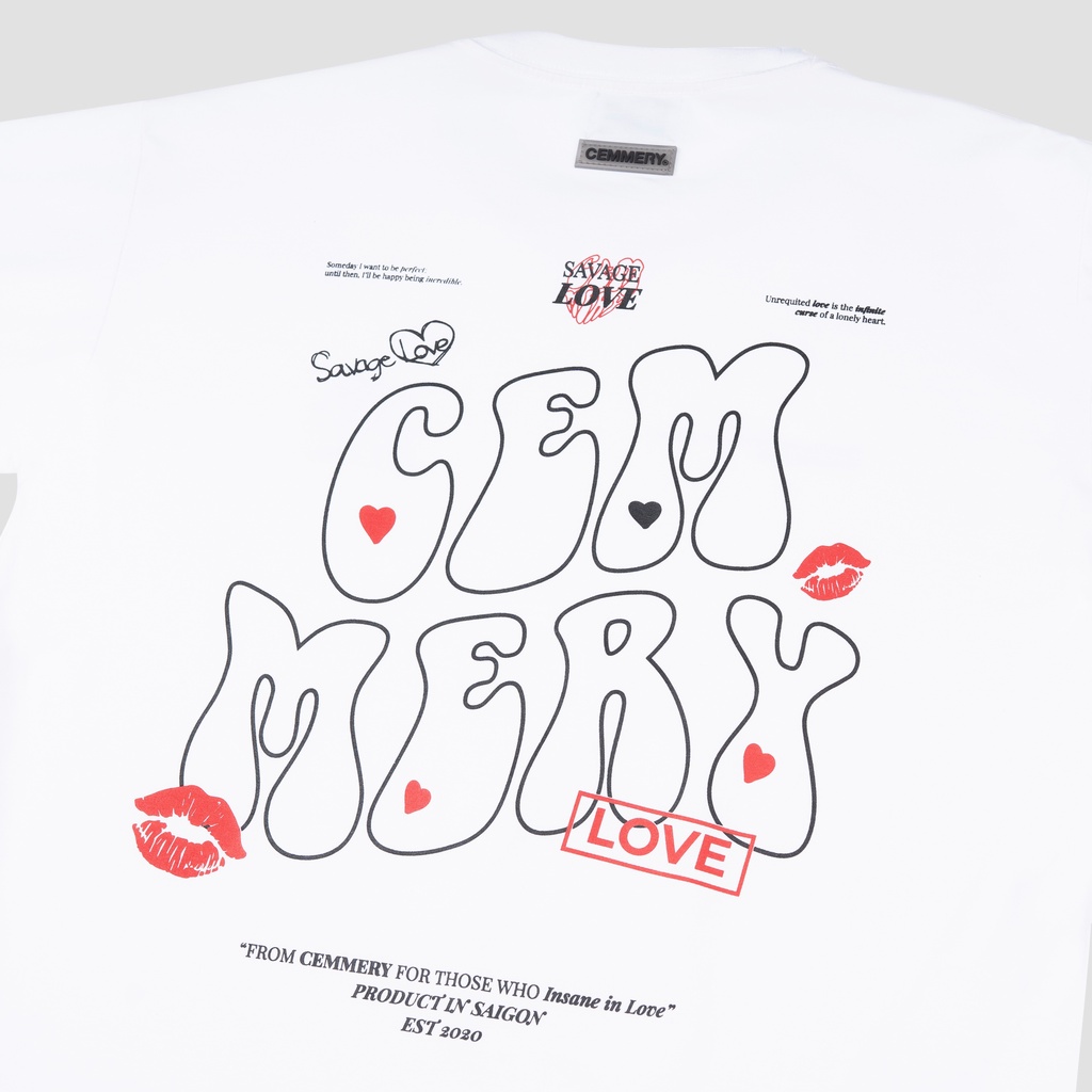 Áo Thun LocalBrand Cemmery " LUV TEE " White