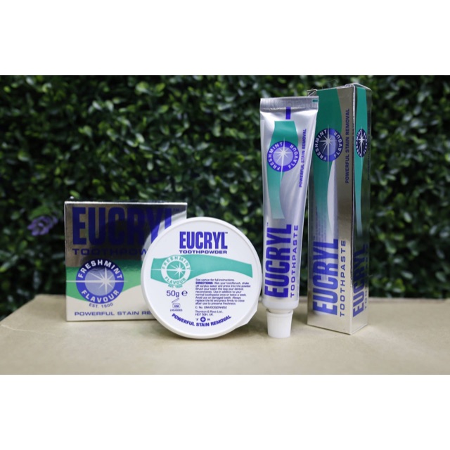 Combo Kem và Bột trắng răng EUCRYL