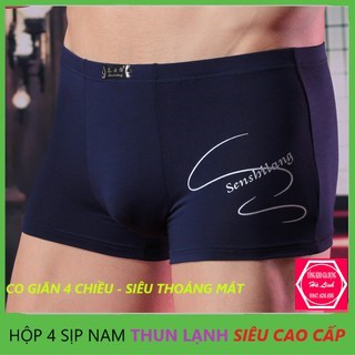 Combo 4 quần lót sịp đùi nam thun lạnh cotton cao cấp chất cực đẹp