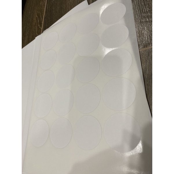 Giấy decal nhám cắt sẵn hình tròn 5 tờ A4