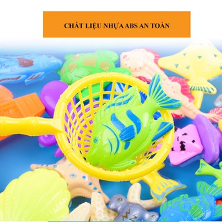 Bộ đồ chơi câu cá cho bé có phao và giỏ