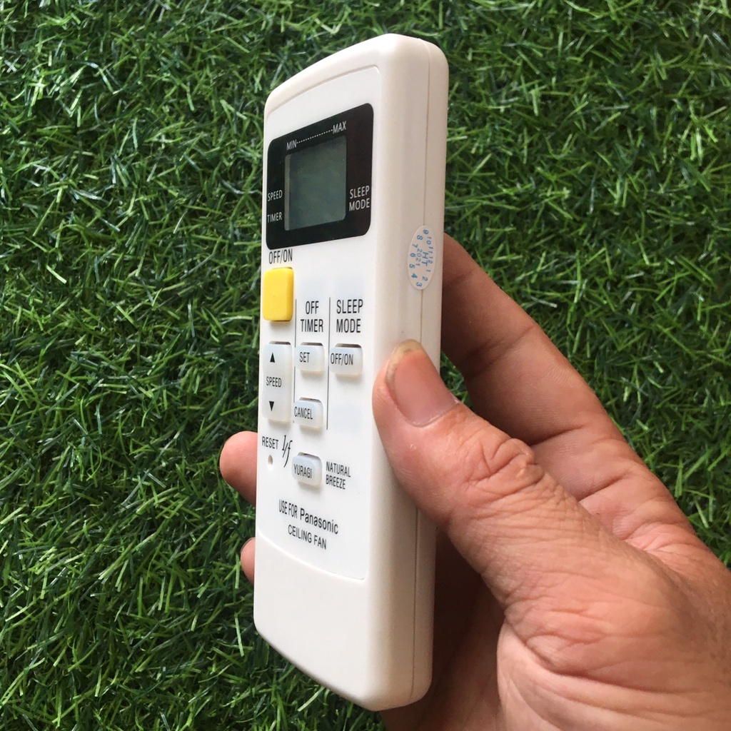 Điều khiển điều khiển quạt panasonic model F-60WWK dòng 5 cánh bản to thay thế khiển zin,Remote dùng cho điều khiển quạt