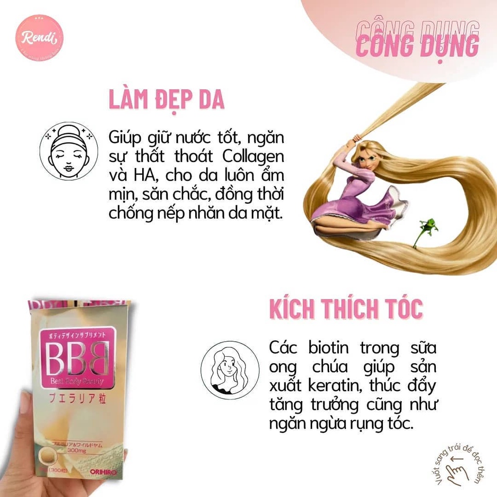 Viên uống nở ngực BBB Orihiro Nhật Bản 300 viên | Rendi Store