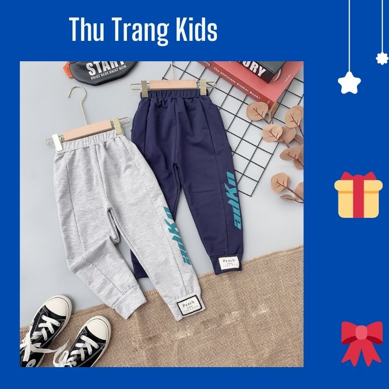 Quần nỉ da cá CAO CẤP xuất khẩu lên form chuẩn cho bé trai từ 9-23kg
