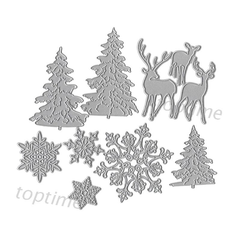 Khuôn Cắt Giấy Kim Loại Hình Cây Thông Giáng Sinh