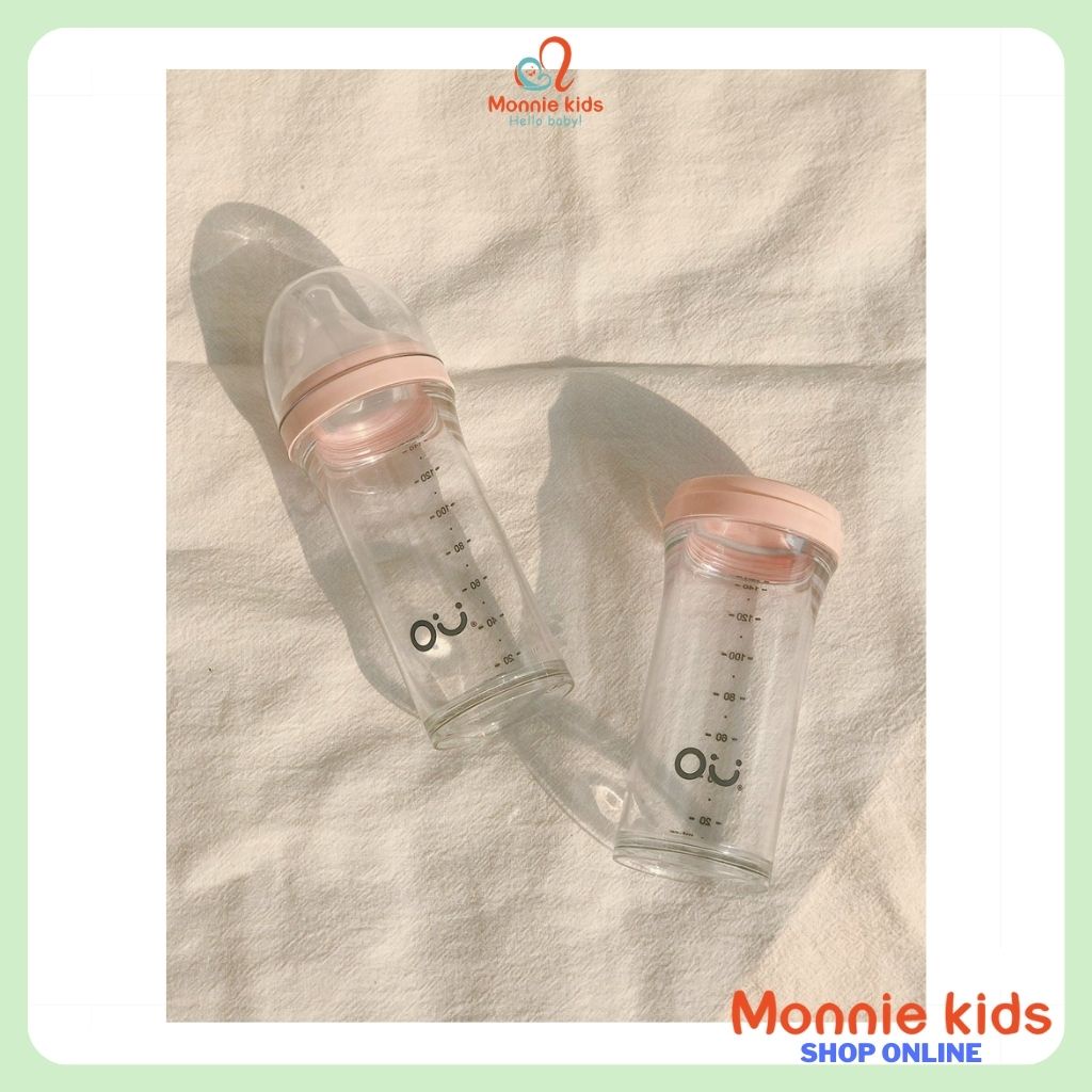 Bình sữa cho bé OU:WISH PPSU 140ml, bình sữa trong suốt cho bé sơ sinh - Tôm bebee TB041