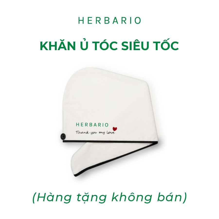 Khăn quấn đầu ủ tóc siêu thấm hút lau khô tóc tiện dụng Herbario