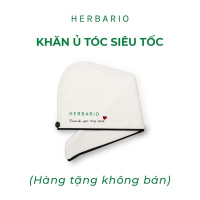 Khăn quấn đầu ủ tóc siêu thấm hút lau khô tóc tiện dụng Herbario