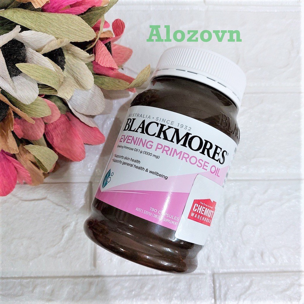 Tinh dầu anh thảo Evening Primrose Oil Blackmores 190 viên hỗ trợ đẹp da, Cải thiện sinh lý nữ