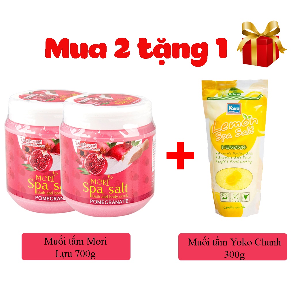 Muối Tắm Tẩy Tế Bào Chết MORI Lựu 700g  Spa Salt Bath &amp; Body Scrub