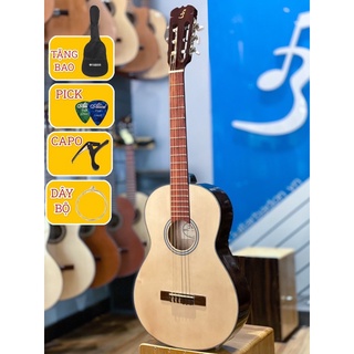 Guitar mini cho trẻ em Guitar Ba Đờn gỗ ép cao cấp tặng bao đựng pick capo