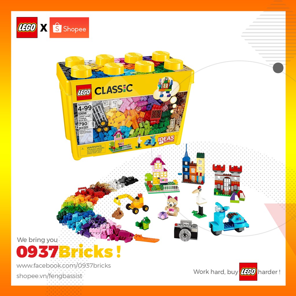 [ TRỢ GIÁ ] LEGO CLASSIC 10698 Thùng Gạch Lớn Classic Sáng Tạo ( 790 Chi tiết)