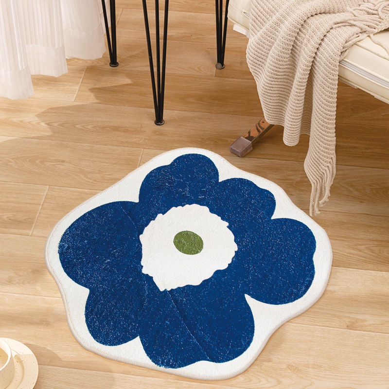 Thảm Chùi Chân Hình Hoa Chống Trượt Phong Cách Bắc Âu Trang Trí Nhà Cửa