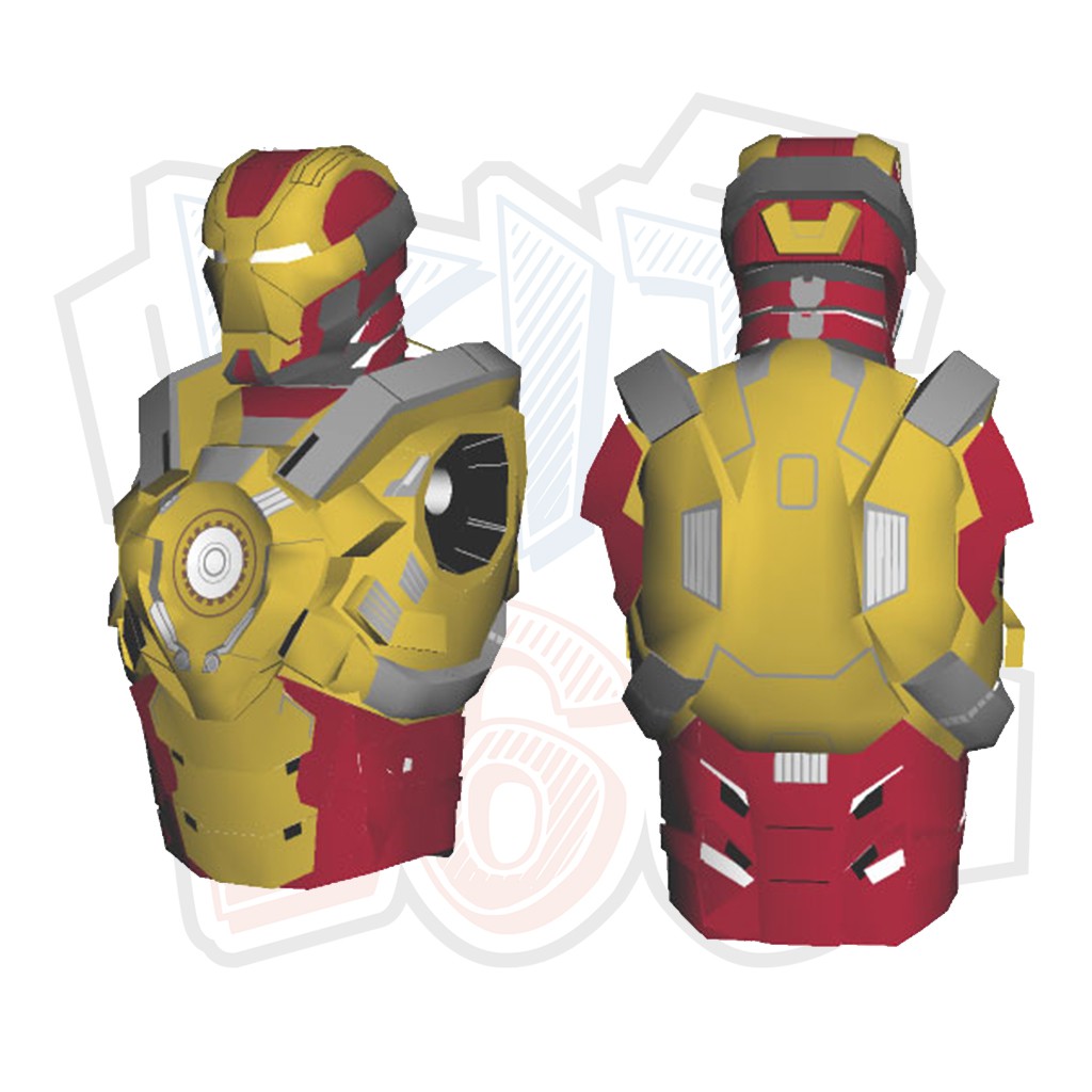 Mô hình giấy Marvel Avengers Robot Iron Man Mark 17 - Heartbreaker