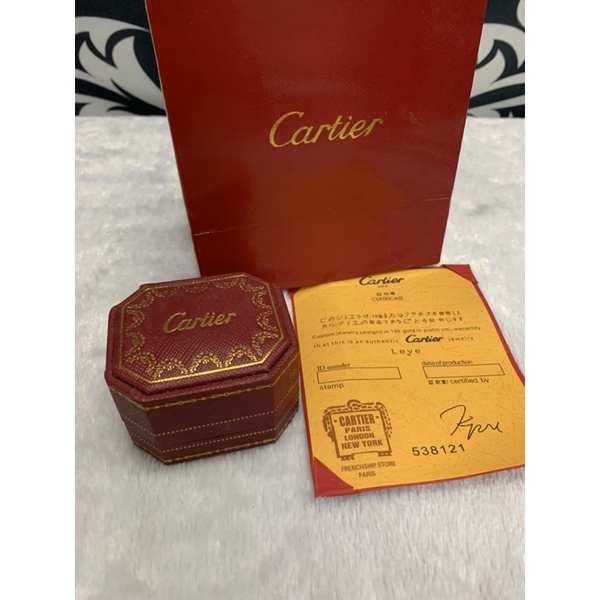 Hộp set 3 món đựng nhẫn Cartier cao cấp.