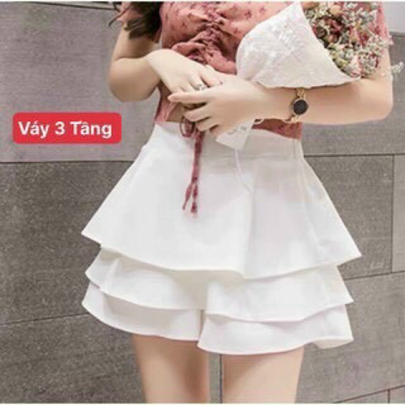 Chân Váy Ngắn Xếp Li 3 Tầng Chất Mịn Đẹp Có Quần Trong Xinh Xắn Giá Rẻ