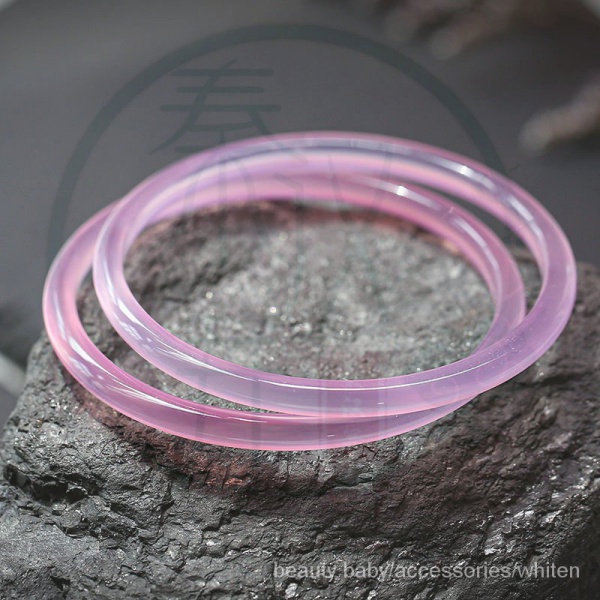 Vòng tay đá mã não tự nhiên màu hồng thời trang cổ điển cho nữ