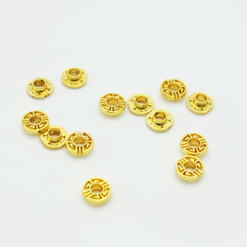 Bộ 10 Miếng Dán Lỗ Tròn Nhỏ Bằng Đồng 18K Dùng Làm Trang Sức Thủ Công diy