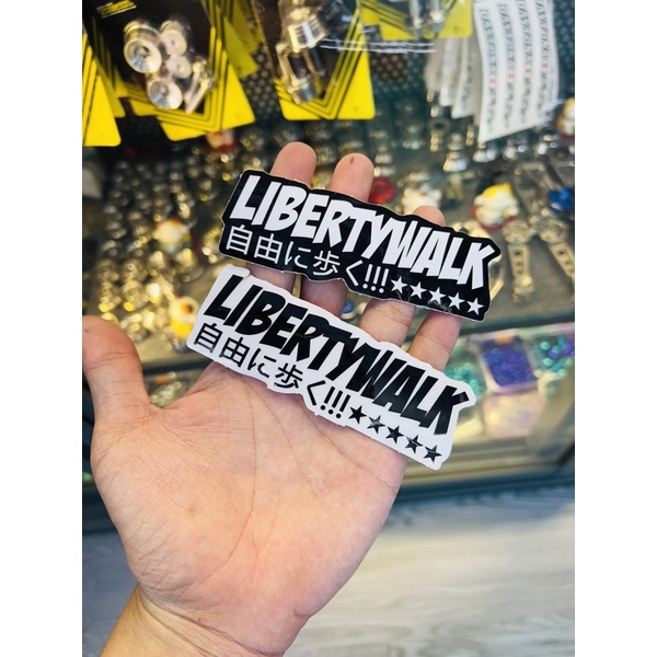 Tem Sticker Logo Chữ Libertywalk Thương Hiệu Độ Xe Nổi Tiếng