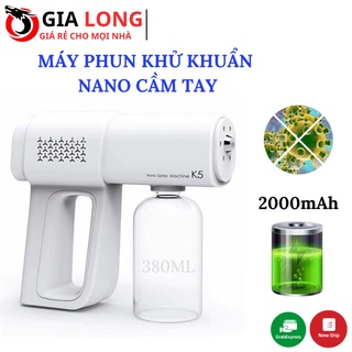 Súng phun sương khử khuẩn nano k5, k5 pro máy xịt khử khuẩn cầm tay thế hệ mới khử trùng, sát khuẩn - bảo hành 12 tháng